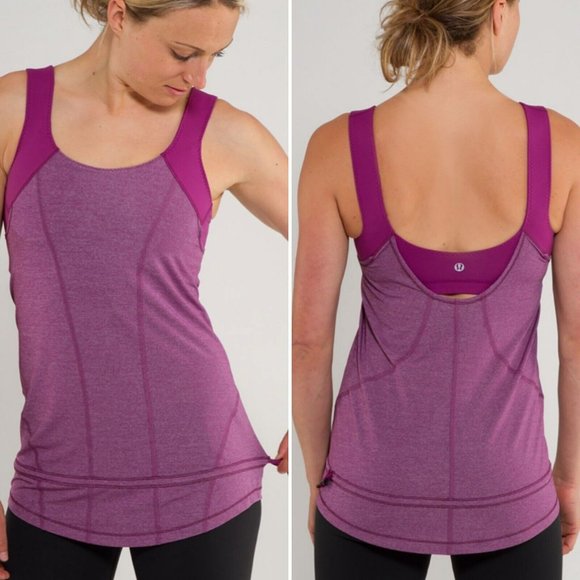 Lululemon Workout Activewear Full Length Tank Top w/ Built In Bra | Size 6 - Picture 1 of 11